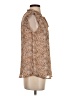 Maison d' Amelie 100% Polyester Animal Print Brown Sleeveless Blouse Size XS - photo 4