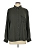 Pleione 100% Polyester Solid Green Long Sleeve Blouse Size L - photo 1