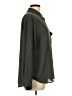Pleione 100% Polyester Solid Green Long Sleeve Blouse Size L - photo 4