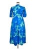 Unbranded 100% Polyester Tropical Blue Casual Dress Size XXL - photo 2