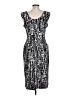 Nine West Graphic Silver Cocktail Dress Size 12 - photo 2