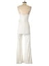 AaKaa 100% Polyethylene Metallic Ivory Jumpsuit Size S - photo 2