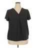 Hilary Radley 100% Polyester Gray Short Sleeve Blouse Size XXL - photo 1