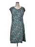 Lands' End Print Teal Casual Dress Size 1X - photo 1