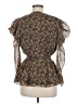 Walter Baker 100% Polyester Brown Short Sleeve Blouse Size M - photo 2