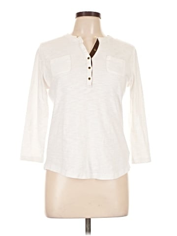 Chaps 3/4 Sleeve Button-Down Shirt (view 1)