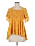 Torrid Yellow Short Sleeve Blouse Size Med Plus (00) - photo 1