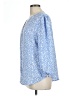 Monday Fun 100% Polyester Blue 3/4 Sleeve Blouse Size L - photo 5