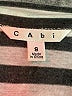 CAbi 100% Silk Black Silver 3/4 Sleeve Top Size S - photo 7