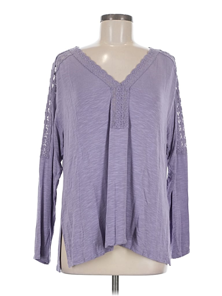 Pre-owned Torrid Long Sleeve Blouse In Purple