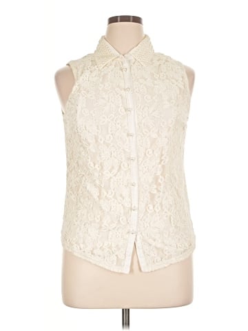 metaphor Sleeveless Button-Down Shirt (view 1)