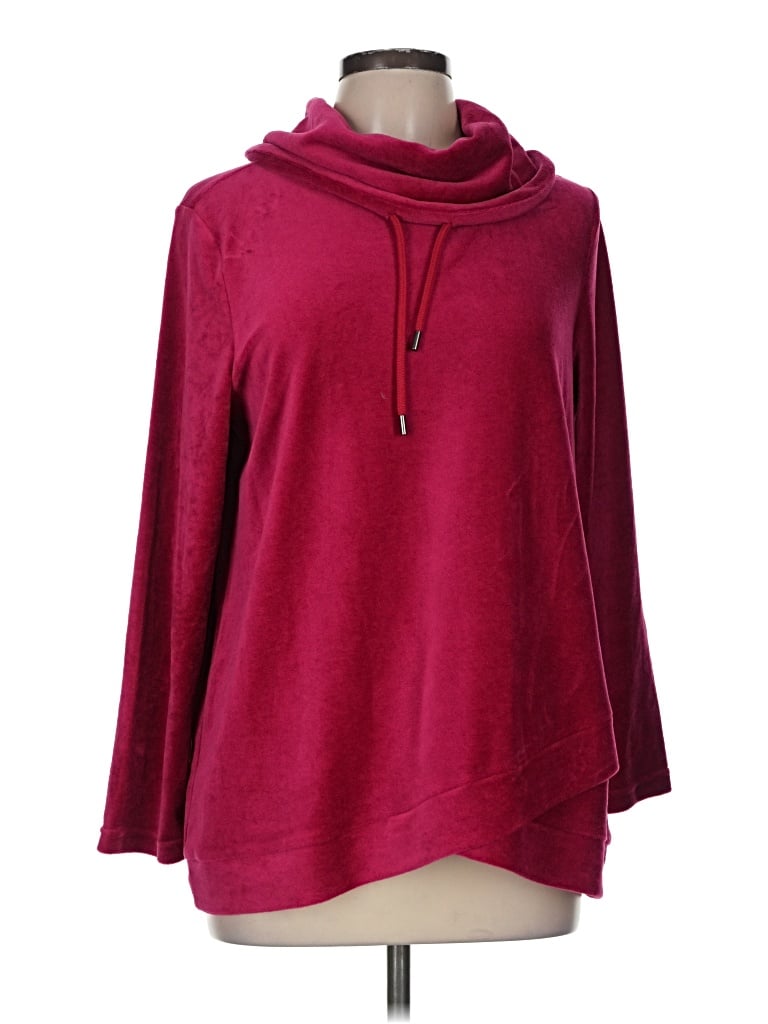 Pre-owned Coldwater Creek Poncho In Burgundy