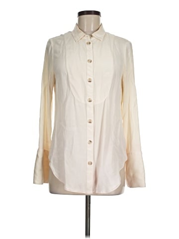 J.Crew Collection Long Sleeve Silk Top (view 1)