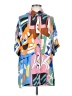 Zara Print Blue Short Sleeve Blouse Size XS - photo 1