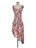 Aqua 100% Polyester Floral Pink Cocktail Dress Size M - photo 1