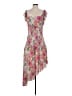 Aqua 100% Polyester Floral Pink Cocktail Dress Size M - photo 2