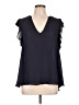 H&M Black Blue Sleeveless Blouse Size L - photo 1