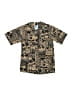 Assorted Brands 100% Cotton Tropical Gold Tan Short Sleeve Button-Down Shirt Size 8 - photo 1