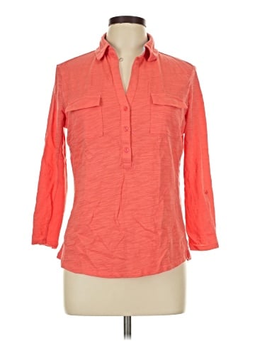 Jones New York 3/4 Sleeve Button-Down Shirt (view 1)