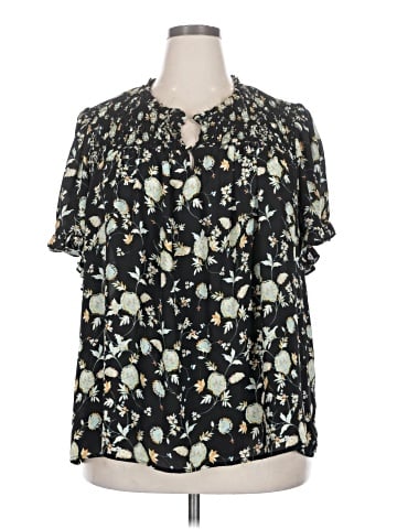 Rose + Olive Short Sleeve Blouse (view 1)