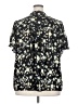 Rose + Olive 100% Polyester Black Short Sleeve Blouse Size 2X - photo 2