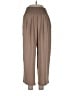 Unbranded 100% Polyester Solid Brown Casual Pants Size L - photo 1