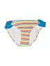 Plunge 100% Polyester Stripes White Swimsuit Bottoms Size S - photo 1