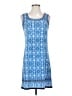 Max Studio Print Blue Casual Dress Size XS - photo 1