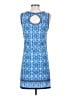 Max Studio Print Blue Casual Dress Size XS - photo 2