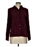 Appleseeds 100% Polyester Houndstooth Burgundy Pink Long Sleeve Blouse Size 12 (petite) - photo 1