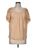 Joie Tan Short Sleeve Blouse Size M - photo 1