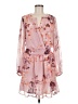 Venus 100% Polyester Floral Pink Cocktail Dress Size M - photo 1