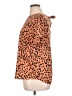 Papermoon 100% Polyester Animal Print Orange Short Sleeve Blouse Size XL - photo 5