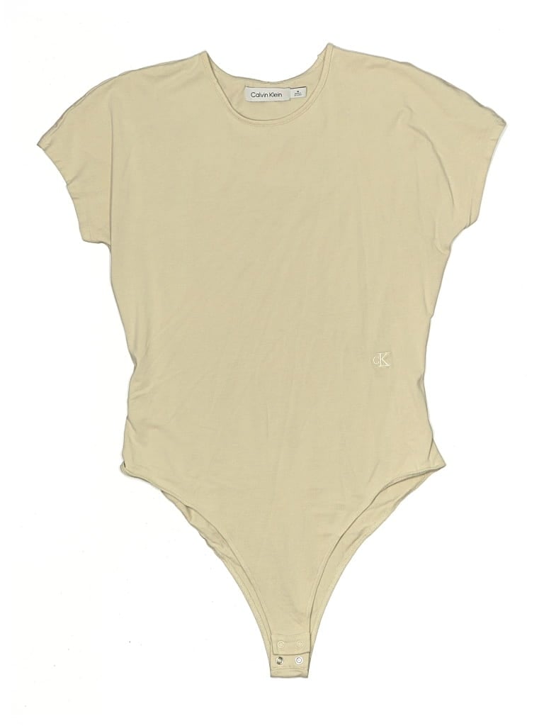 Pre-owned Calvin Klein Bodysuit In Tan