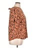 Papermoon 100% Polyester Animal Print Orange Short Sleeve Blouse Size XL - photo 4