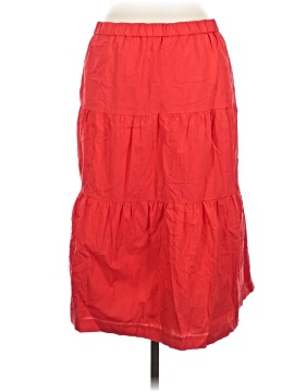 Madewell Bistro Midi Skirt in True Red (view 2)