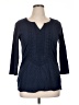 Eddie Bauer Blue 3/4 Sleeve Blouse Size L - photo 1