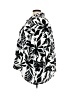 Como Black 100% Polyester Print Black 3/4 Sleeve Blouse Size 3X - photo 5