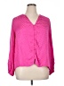 On 34th Pink Long Sleeve Blouse Size L - photo 1