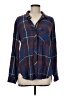 Bella Dahl Plaid Blue Long Sleeve Button-Down Shirt Size M - photo 1