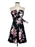 Jun & Ivy Floral Black Cocktail Dress Size XS - photo 1