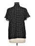 Pleione 100% Polyester Polka Dots Black Short Sleeve Blouse Size M - photo 2