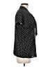 Pleione 100% Polyester Polka Dots Black Short Sleeve Blouse Size M - photo 4