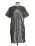 Gap 100% Polyester Metallic Silver Cocktail Dress Size S - photo 1