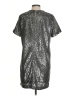 Gap 100% Polyester Metallic Silver Cocktail Dress Size S - photo 2
