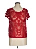 Express 100% Nylon Red Short Sleeve Top Size M - photo 1