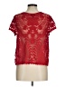 Express 100% Nylon Red Short Sleeve Top Size M - photo 2