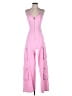 Unbranded 100% Cotton Solid Pink Jumpsuit Size S (estimated) - photo 1