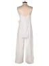 Naked Zebra 100% Polyester Solid Ivory Jumpsuit Size S - photo 2