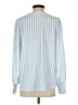 Unbranded 100% Polyester Stripes Blue Long Sleeve Blouse Size S - photo 2